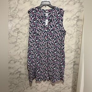 NEW GAP Floral Midi Dress in Pink and White Plus XXL